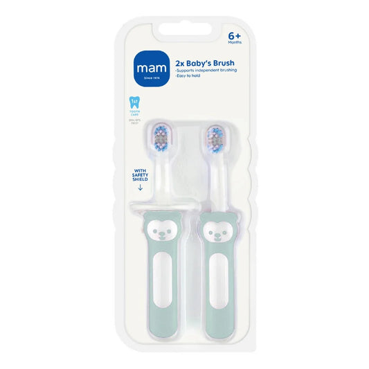 MAM Baby's Brush Double Pack with Safety Shield x 2