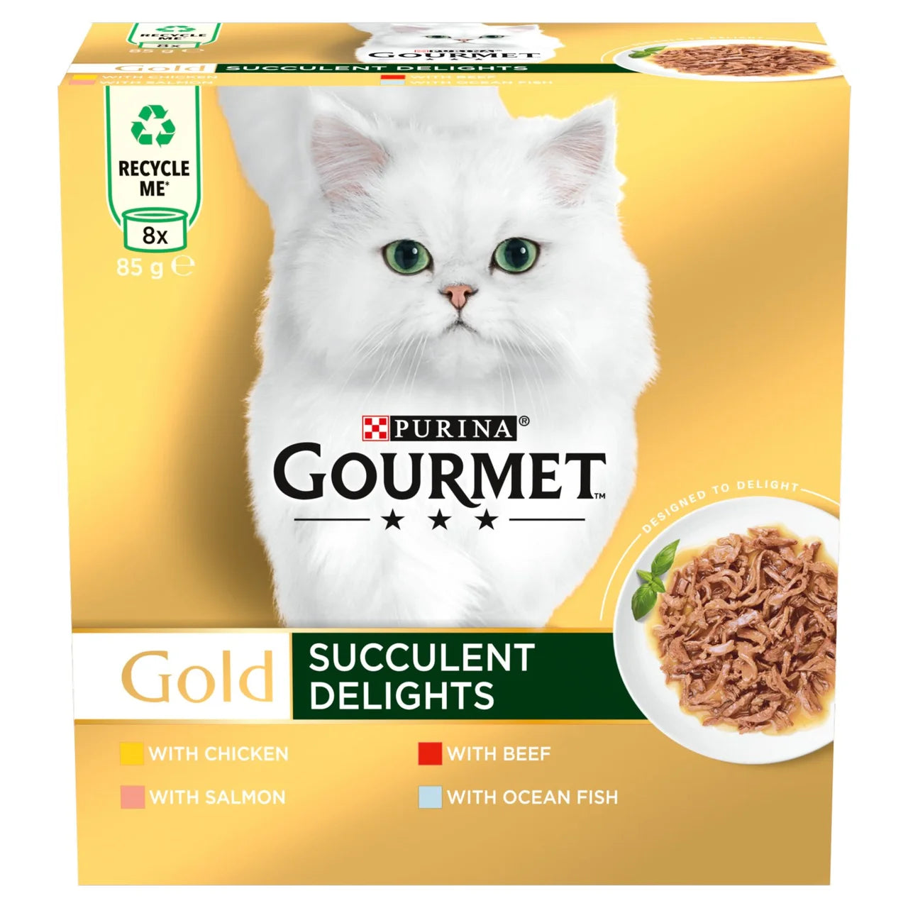 Gourmet Gold Succulent Delights Wet Cat Food 8 x 85g