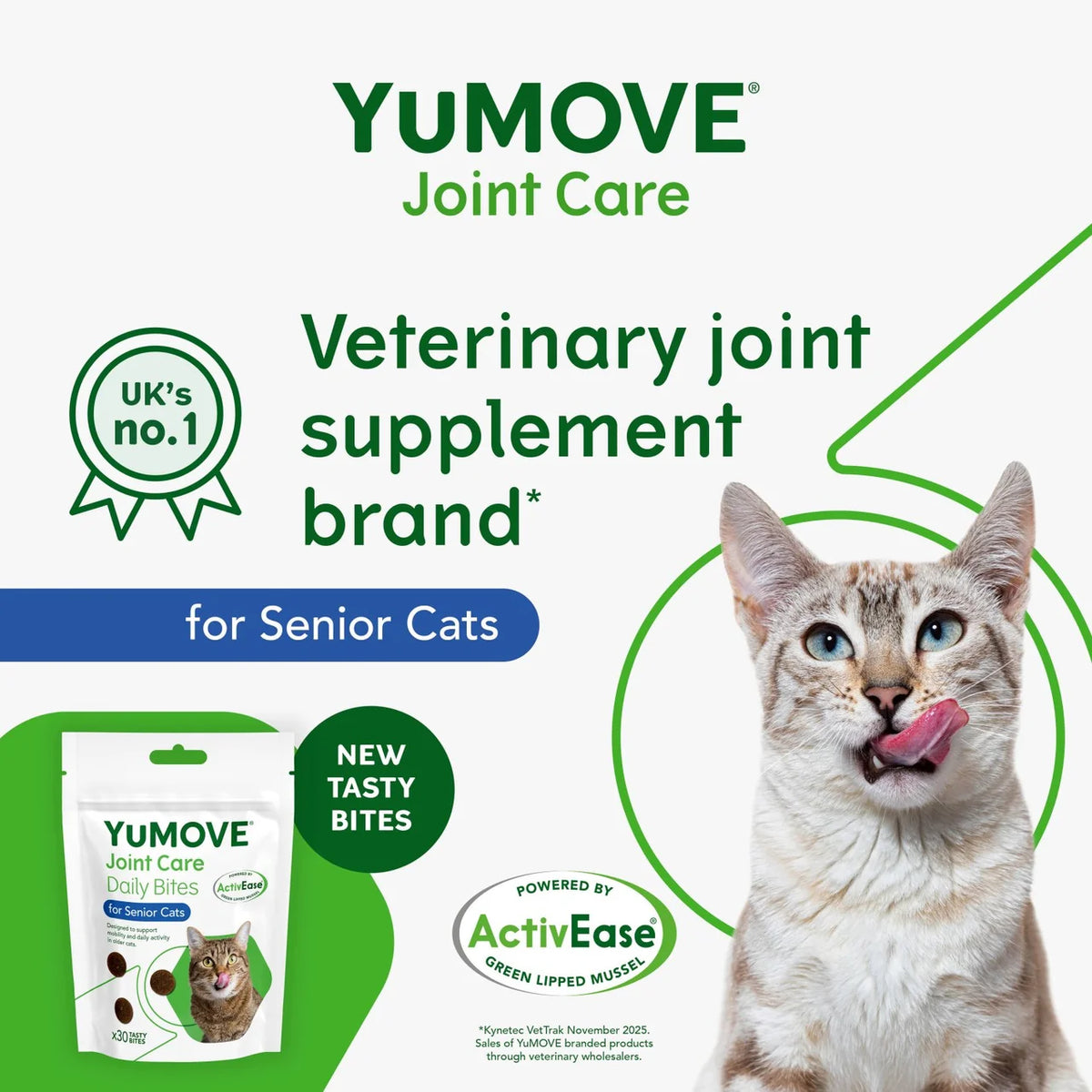 YuMOVE Joint Support Daily Bites for Senior Cats 30 per pack