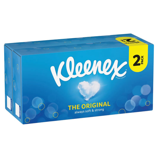 Kleenex The Original Tissues Twin Box 2 x 64 per pack