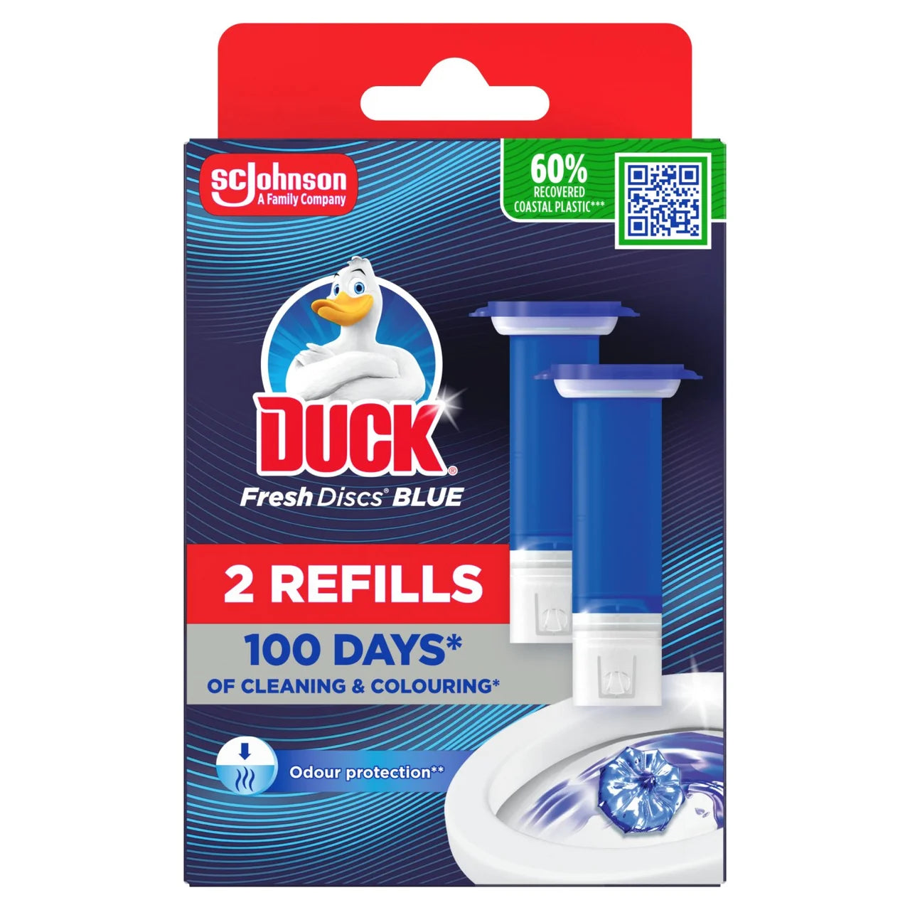 Duck Toilet Fresh Disc Duo Refills Blue 2 x 36m