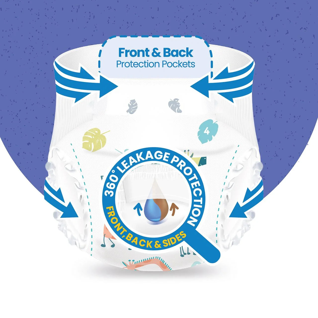 Ocado Kiddo Ultra-Dry Nappies Size 4 (7-14kg) 48 per pack