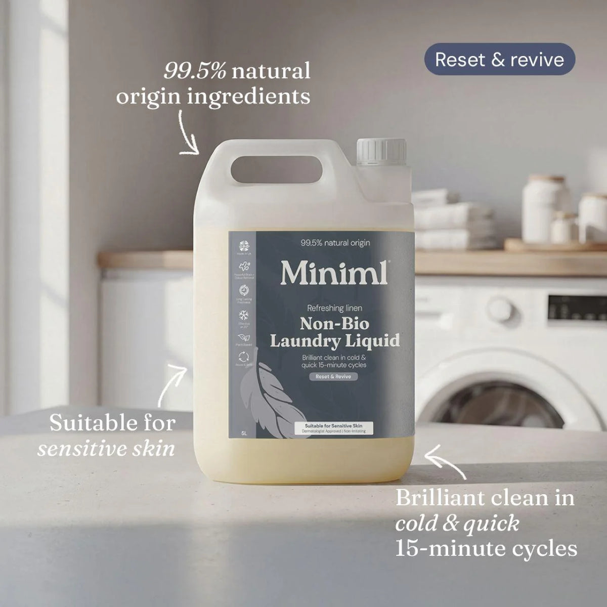Miniml Laundry Liquid Fresh Linen 5L