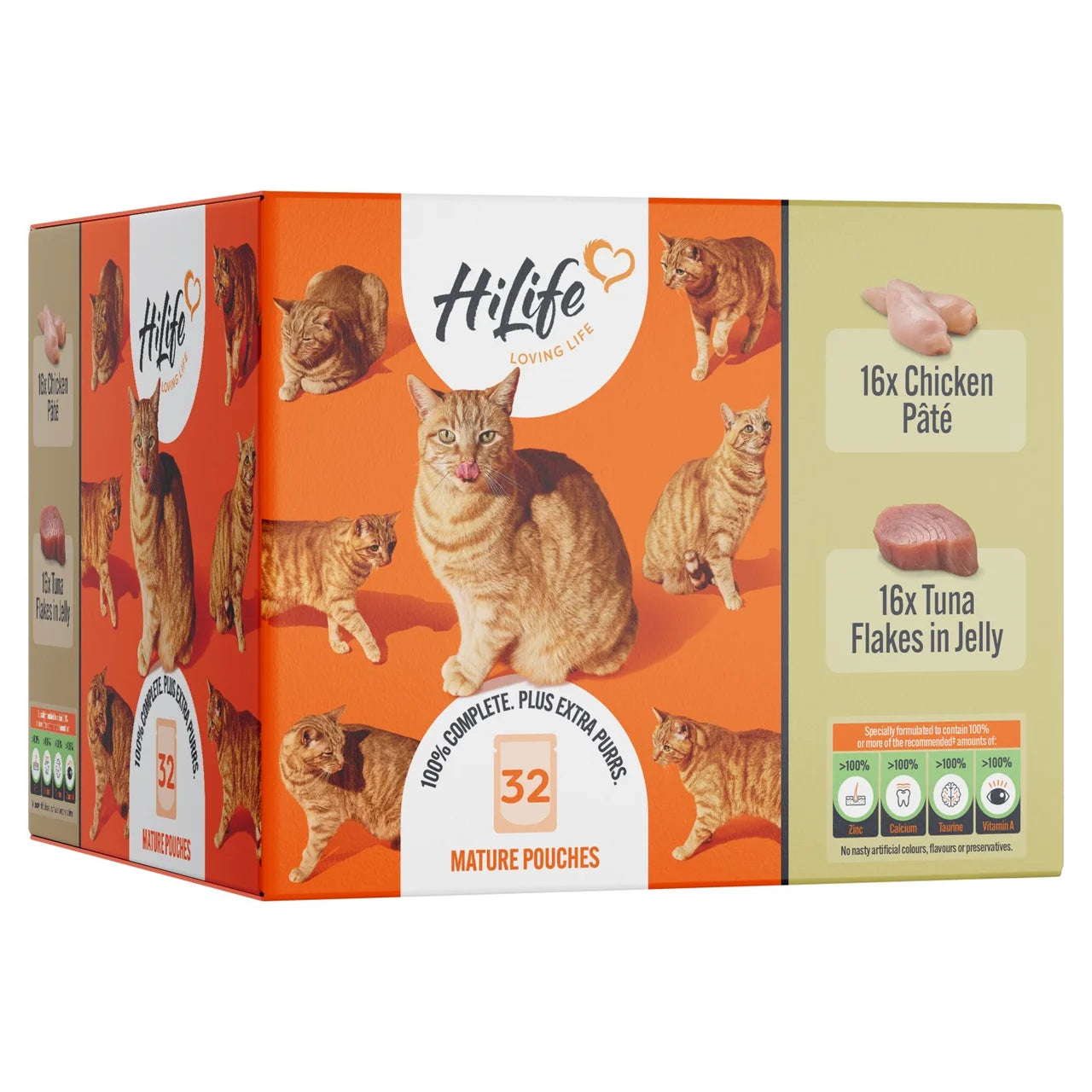 HiLife It's only Natural The Big Mature One in Jelly Wet Cat Food 32 x 70g