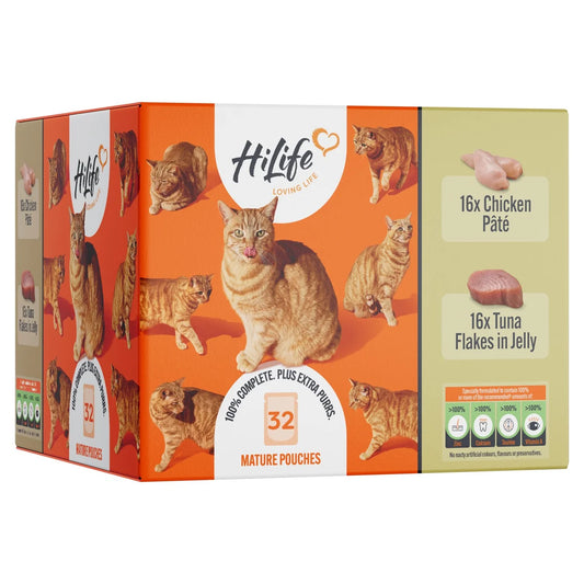 HiLife It's only Natural The Big Mature One in Jelly Wet Cat Food 32 x 70g