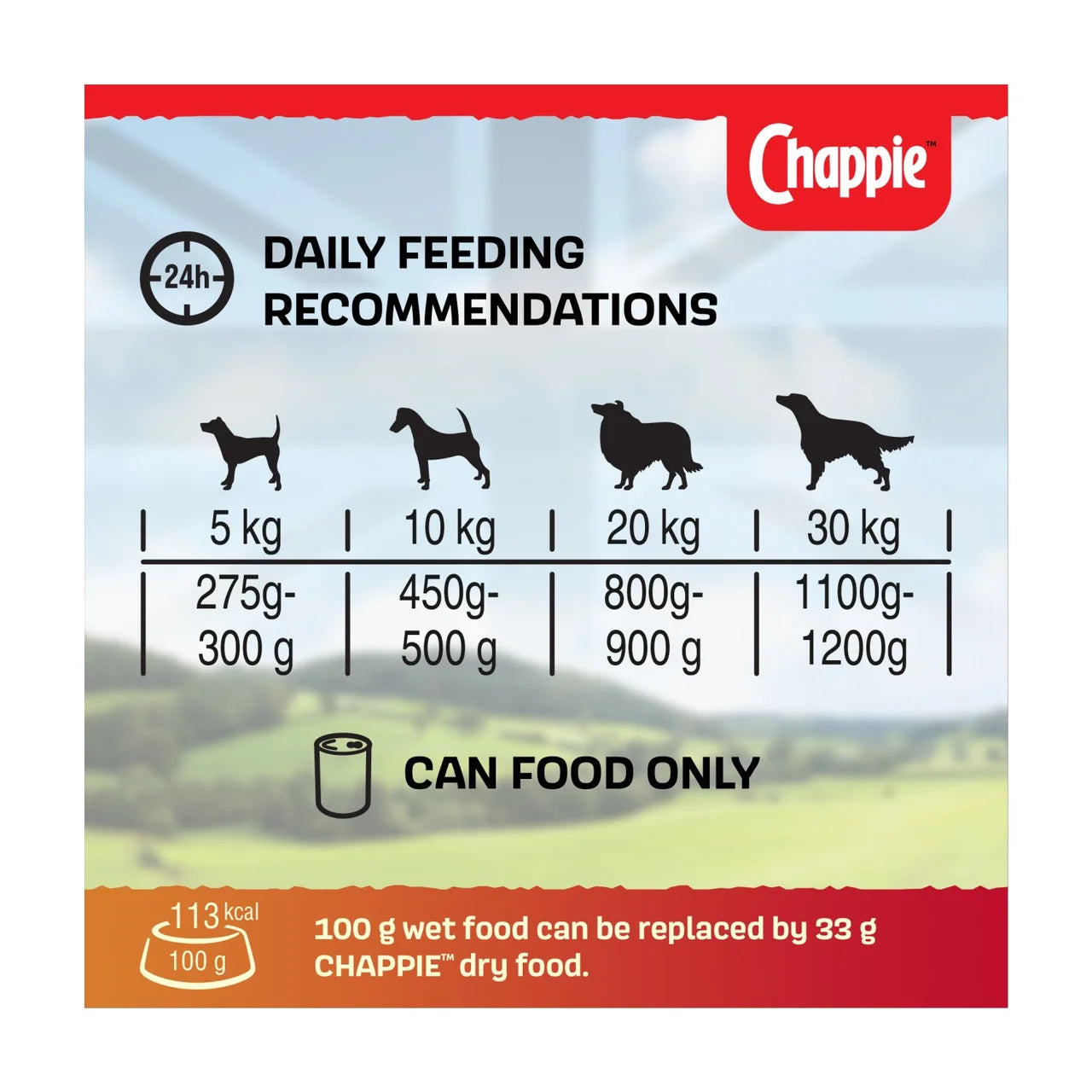 Chappie Adult Wet Dog Food Tins Favourites in Loaf 6x412g