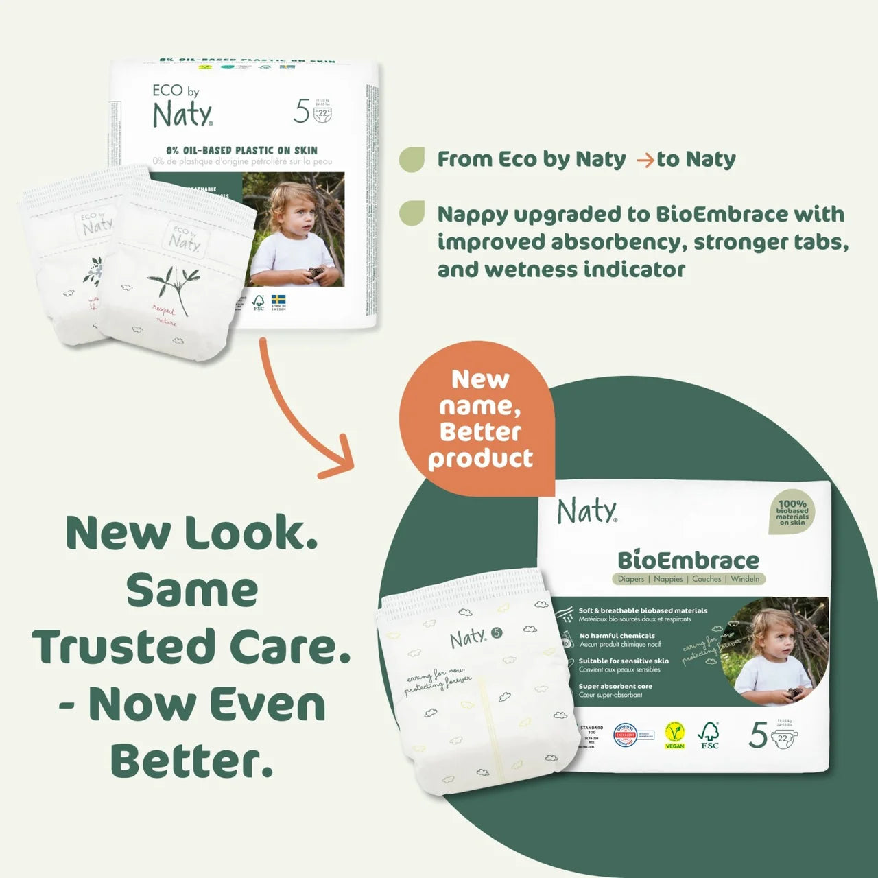 Naty BioEmbrace Nappies Size 5 (11-25kg) 22 per