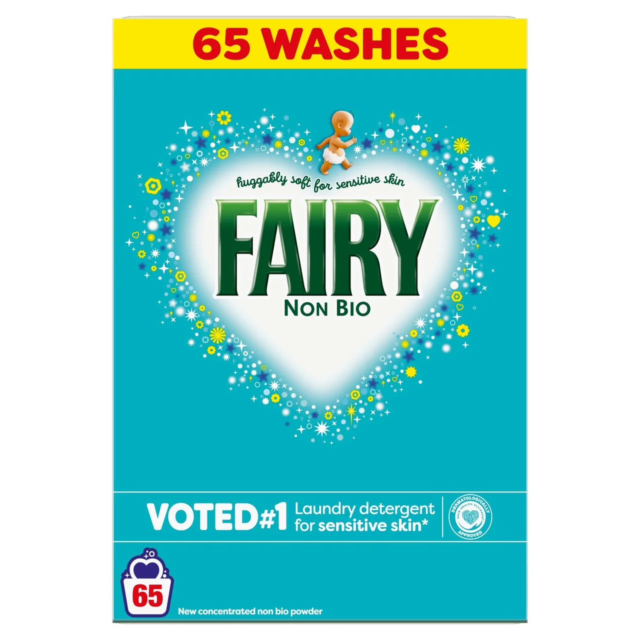 Fairy Non Bio Washing Powder for Sensitive Skin 65 Washes 3250g