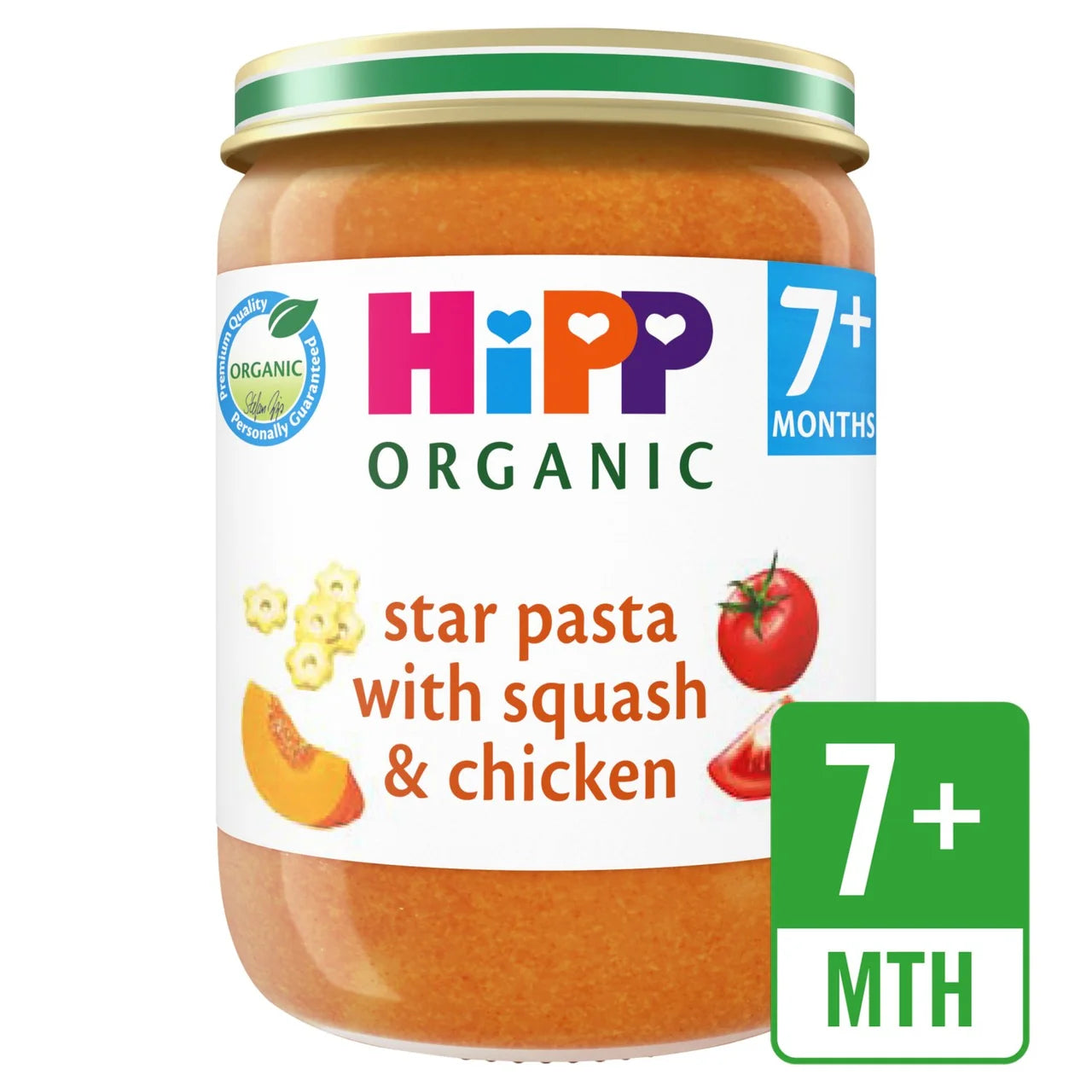 HiPP Organic Star Pasta with Squash & Chicken Baby Food Jar 7+ Months 190g