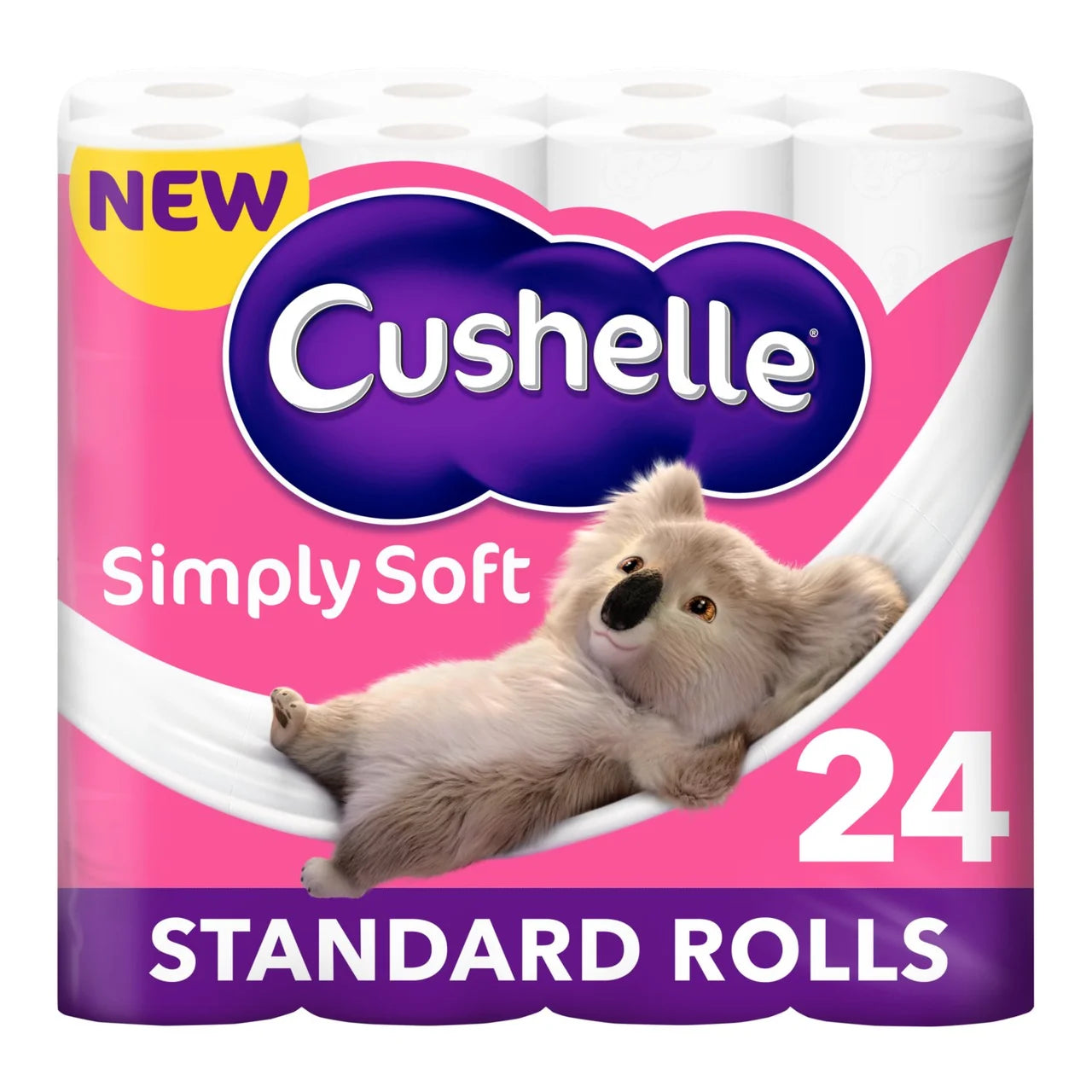 Cushelle Simply Soft Toilet Roll, Standard Rolls 24 per pack