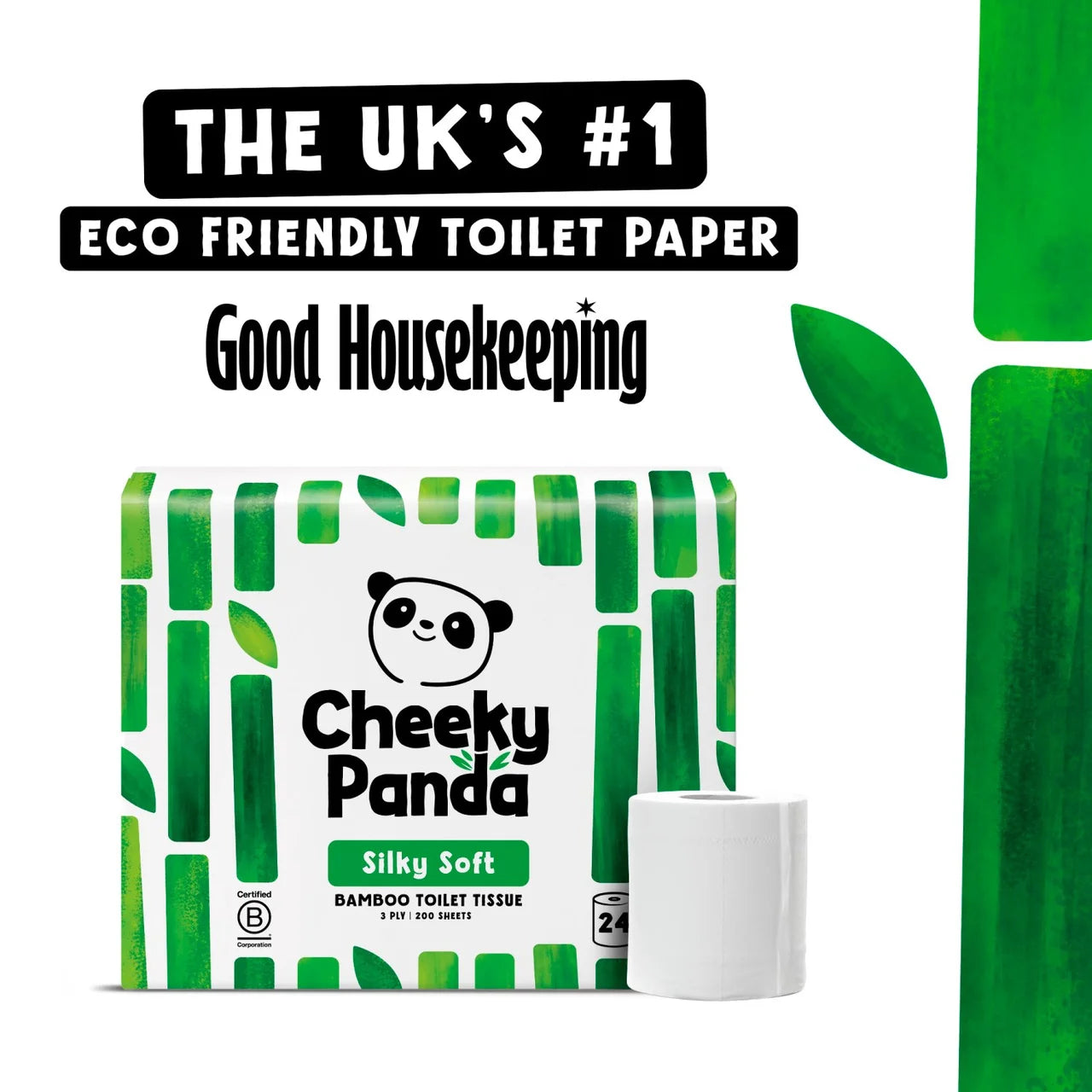 Cheeky Panda Silky Soft Bamboo Toilet Paper 24 per pack