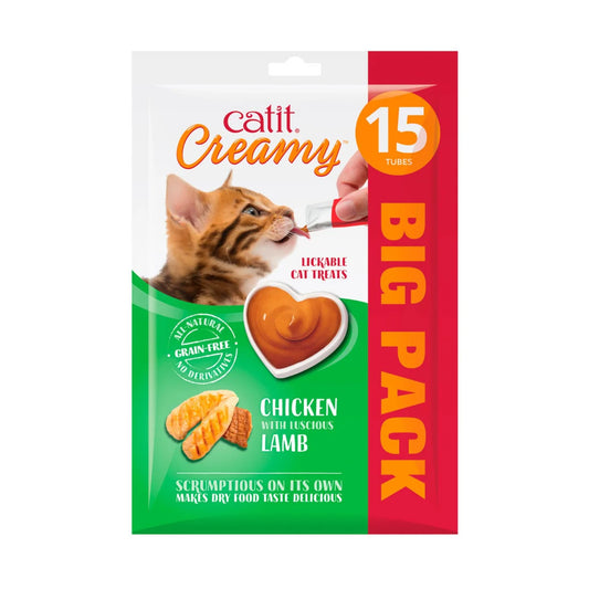 Catit Creamy Chicken & Lamb Cat Treats 15 x 10g