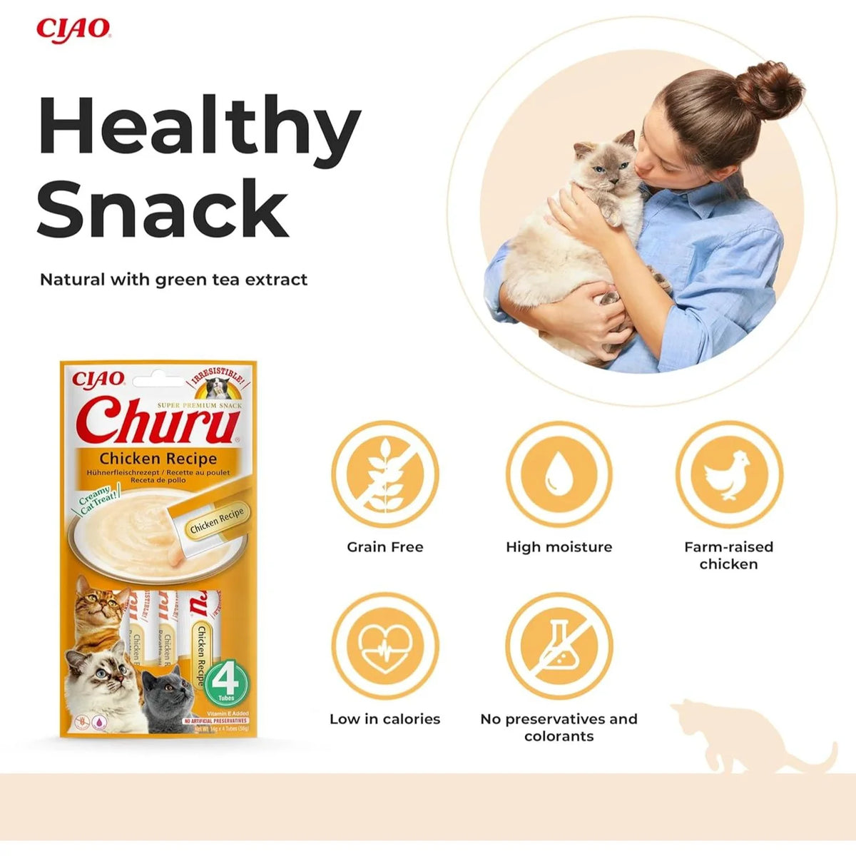 Churu Cat Chicken Recipe 4 Pack 14g