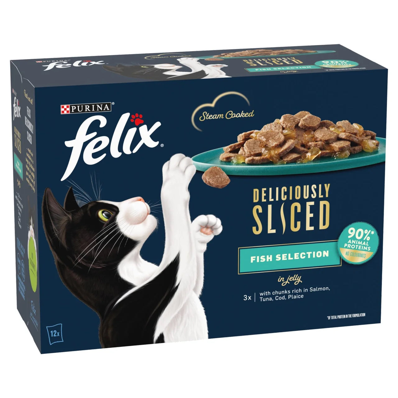 Felix Deliciously Sliced Fish Selection in Jelly Wet Cat Food 12 x 80g
