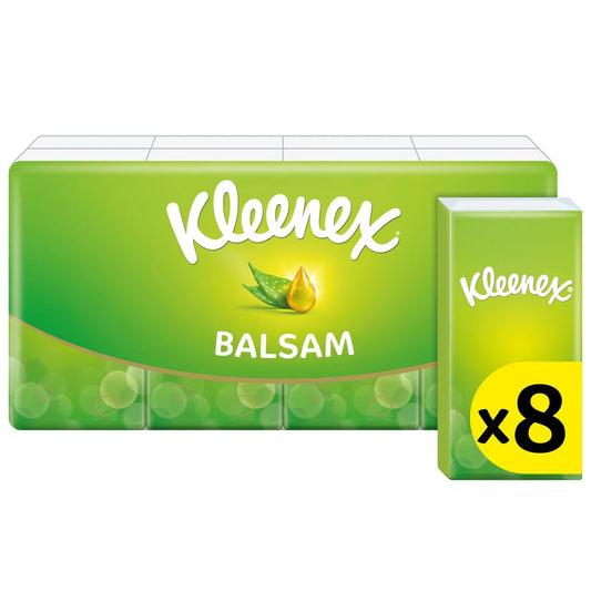 Kleenex Balsam Tissues Pocket Pack 8 x 9 per pack