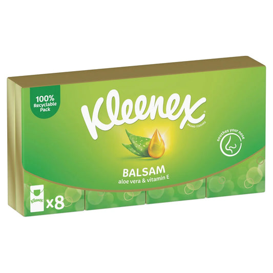 Kleenex Balsam Tissues Pocket Pack 8 x 9 per pack