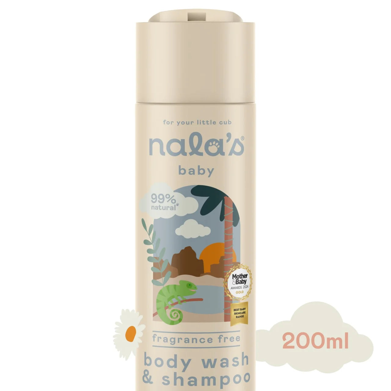 Nala's Baby Body Wash & Shampoo (Fragrance Free) 200ml