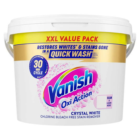 Vanish Oxi Action Fabric Stain Remover Powder Whites 2.4kg