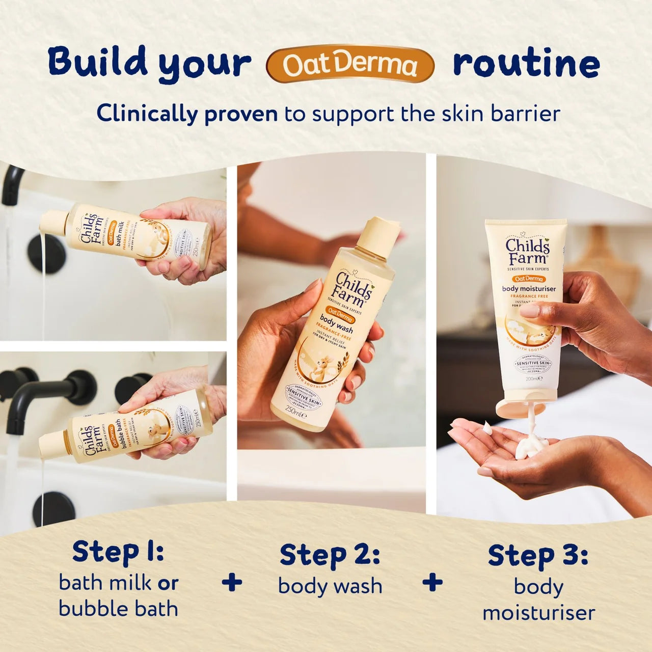 Childs Farm OatDerma Bubble Bath Fragrance-Free 250ml