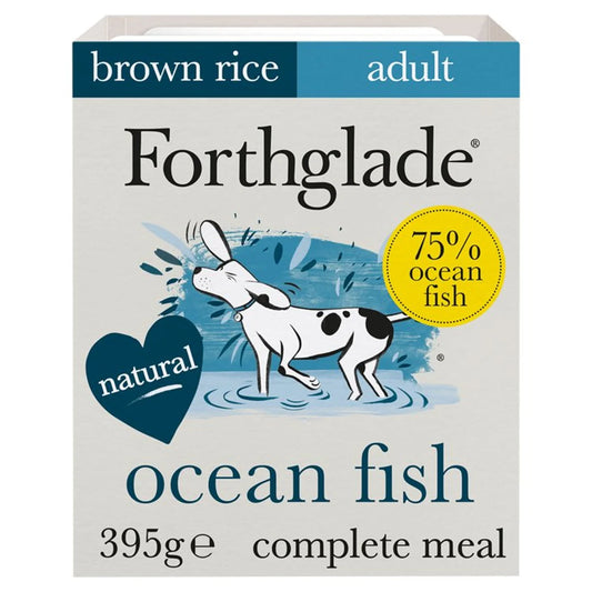 Forthglade Natural Brown Rice Wet Dog Food Ocean Fish with Veg 395g