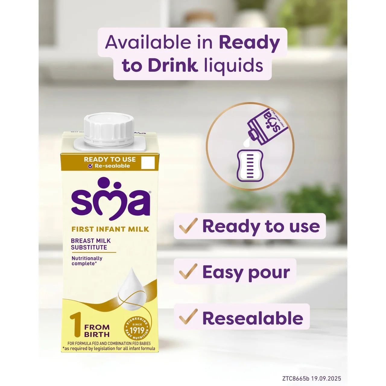 SMA Stage 1 First Infant Baby Milk Formula Powder from birth 800g