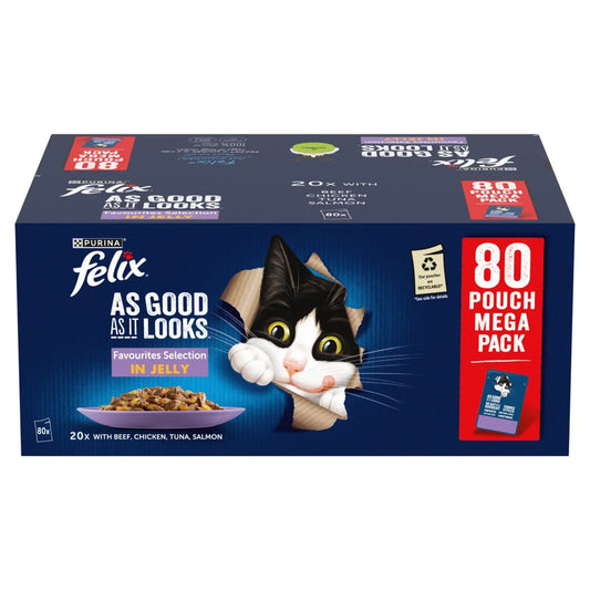 FELIX As Good As it Looks Favourites Selection Wet Cat Food 80 x 85g