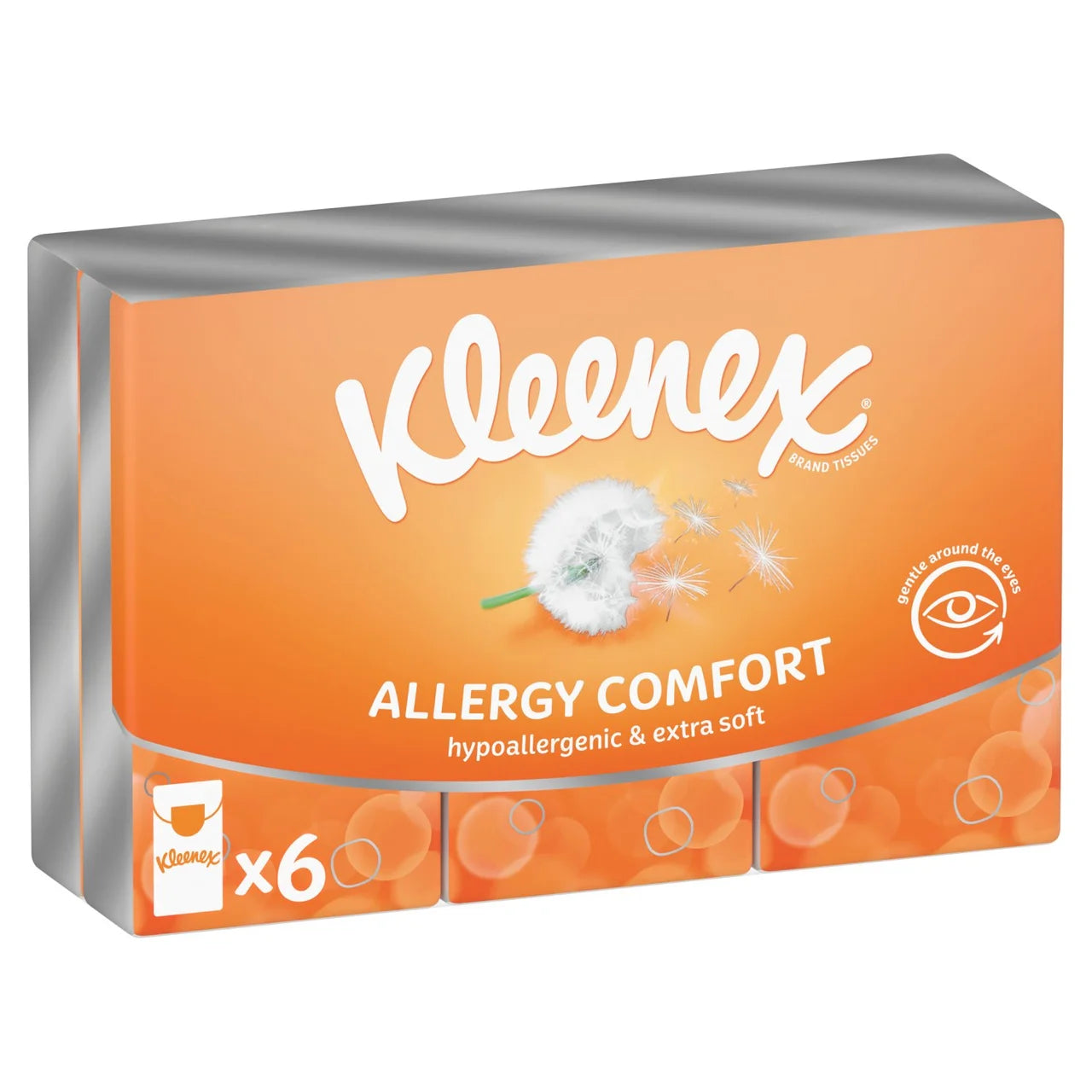 Kleenex Allergy Comfort Tissues Pocket Pack 6 x 9 per pack