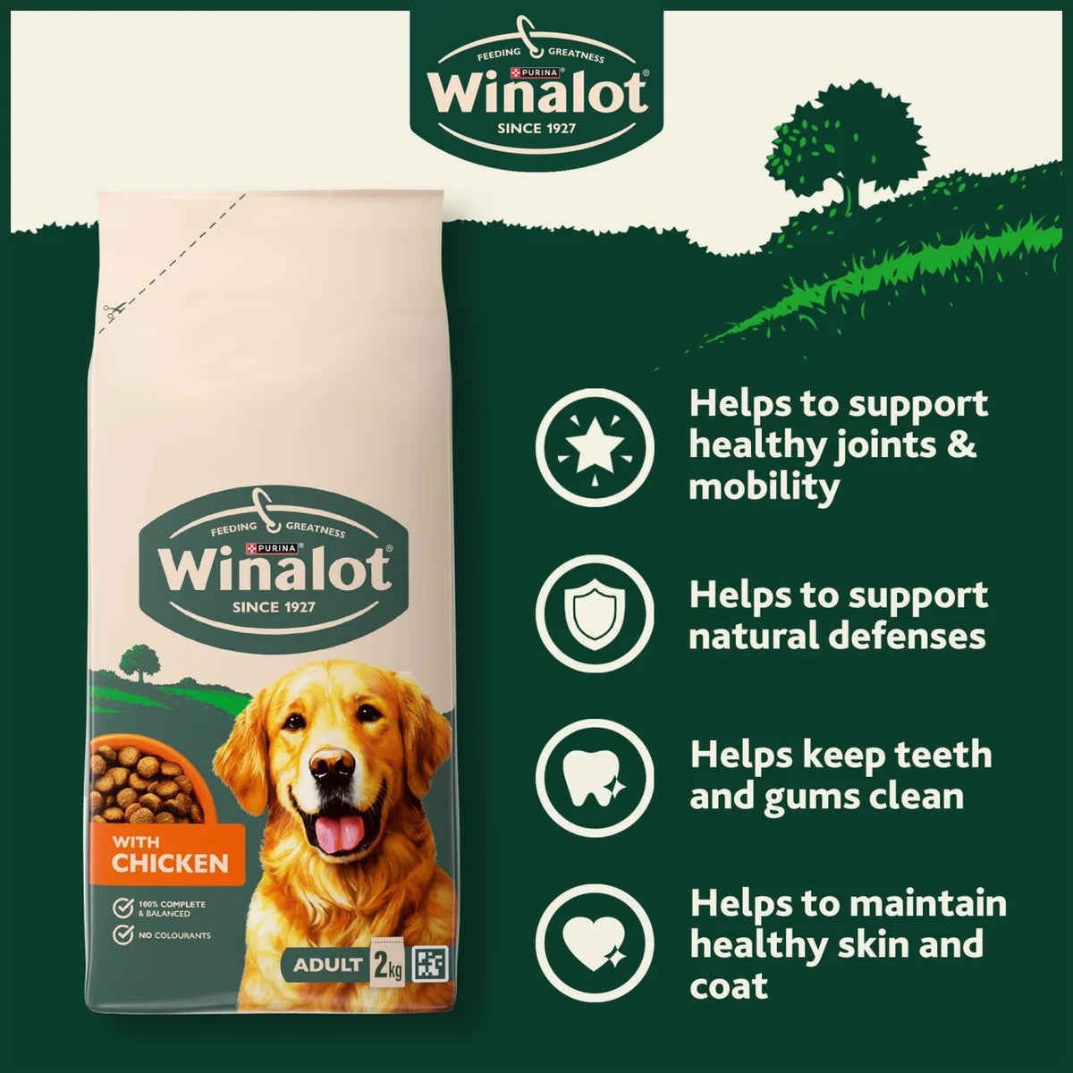 Winalot Chicken Dry Dog Food 2kg