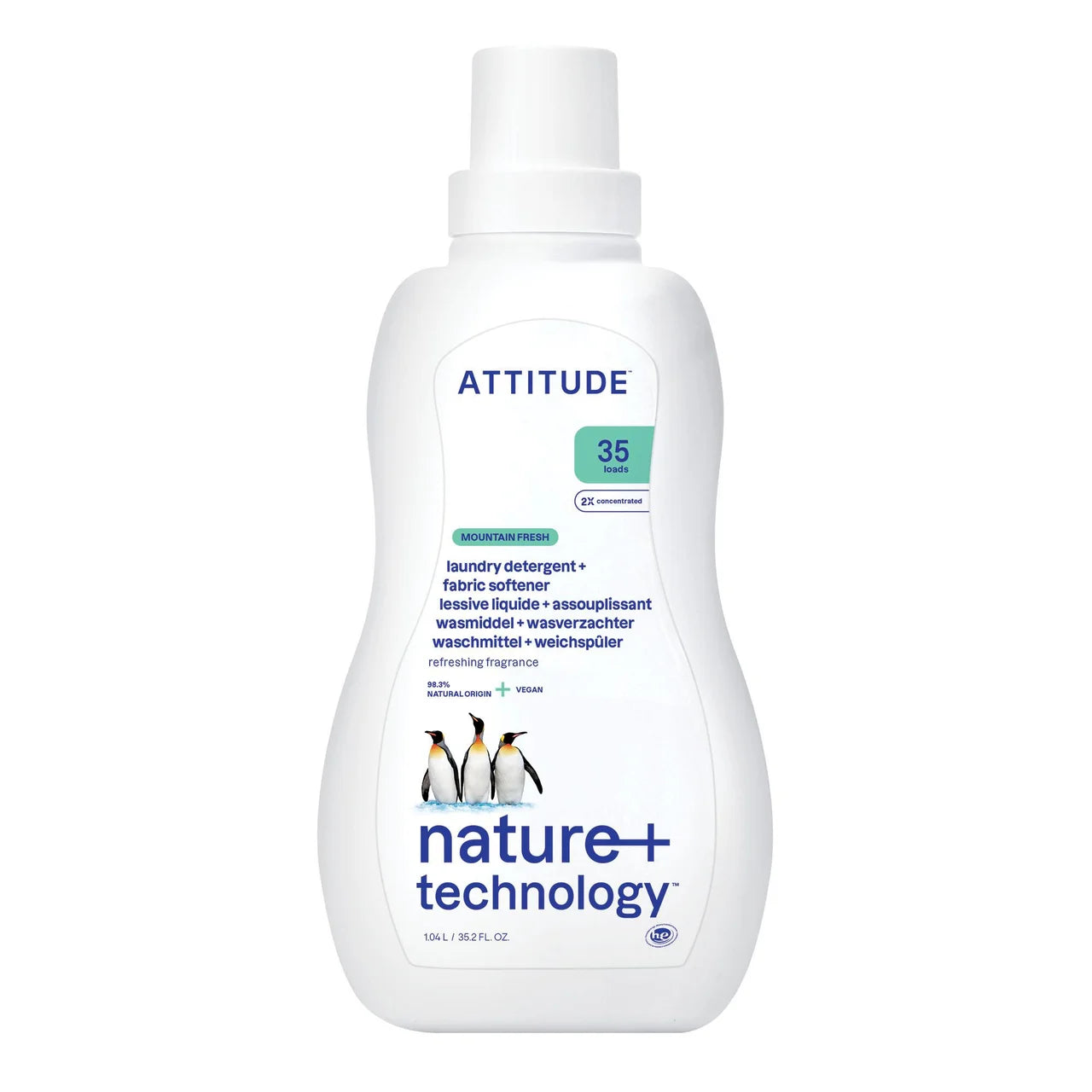 Attitude Laundry Detergent & Fabric Softener Mountain Essentials 35 Loads 1050ml