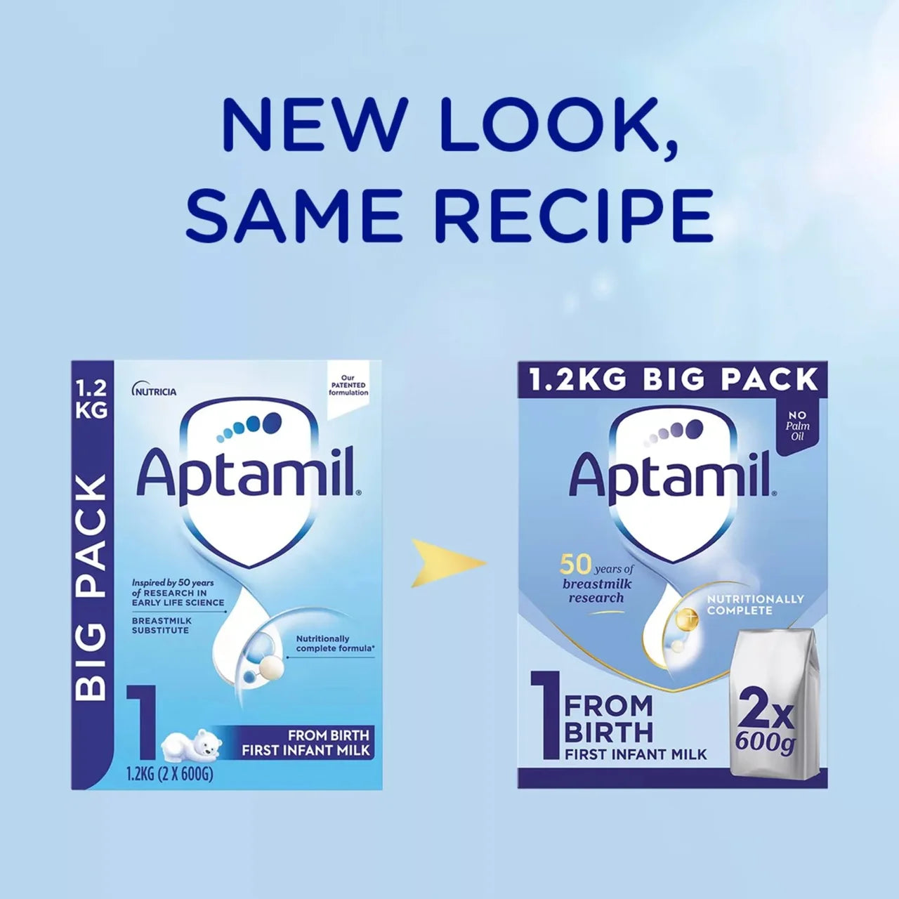 Aptamil 1 First Infant Baby Milk Formula Powder from Birth Big Pack 1200g