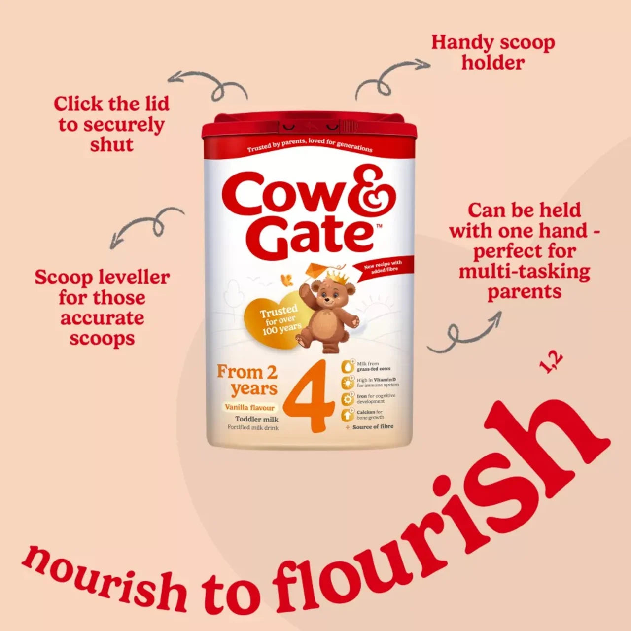 Cow & Gate 4 Toddler Milk Formula 2+ Years 800g