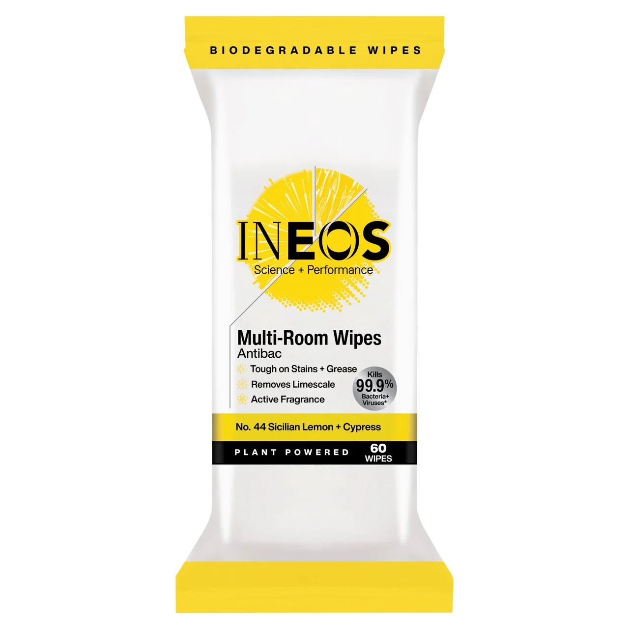 INEOS Antibac Multi-Room Wipes Sicilian Lemon + Cypress 60 per pack