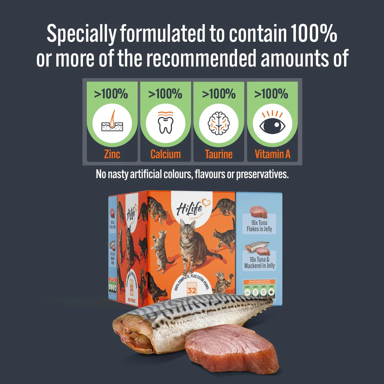 HiLife It's only Natural The Big Tuna One in Jelly 32 x 70g