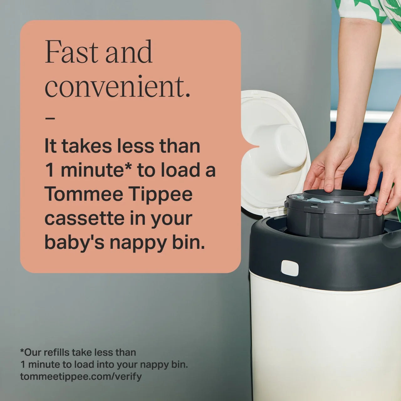 Tommee Tippee Twist & Click Nappy Bin Refill Casettes, Multipack 6 per pack
