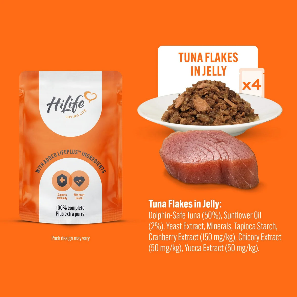 HiLife It's only Natural The Tuna One In Jelly 8 x 70g
