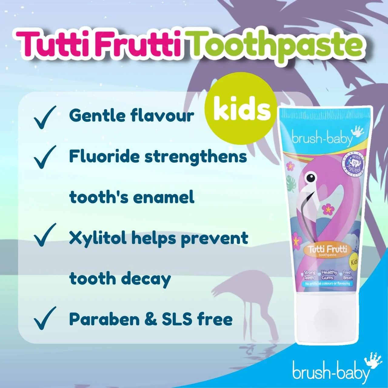 Brush-Baby Kids Tutti Frutti Toothpaste, 3-6 Yrs , 50ml