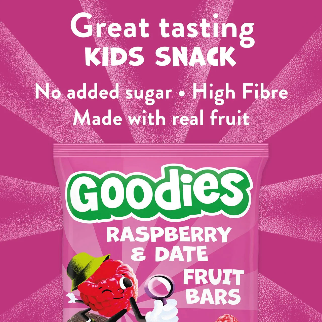 Goodies Raspberry & Date Fruit Bars Kids Snack Multipack 5 x 20