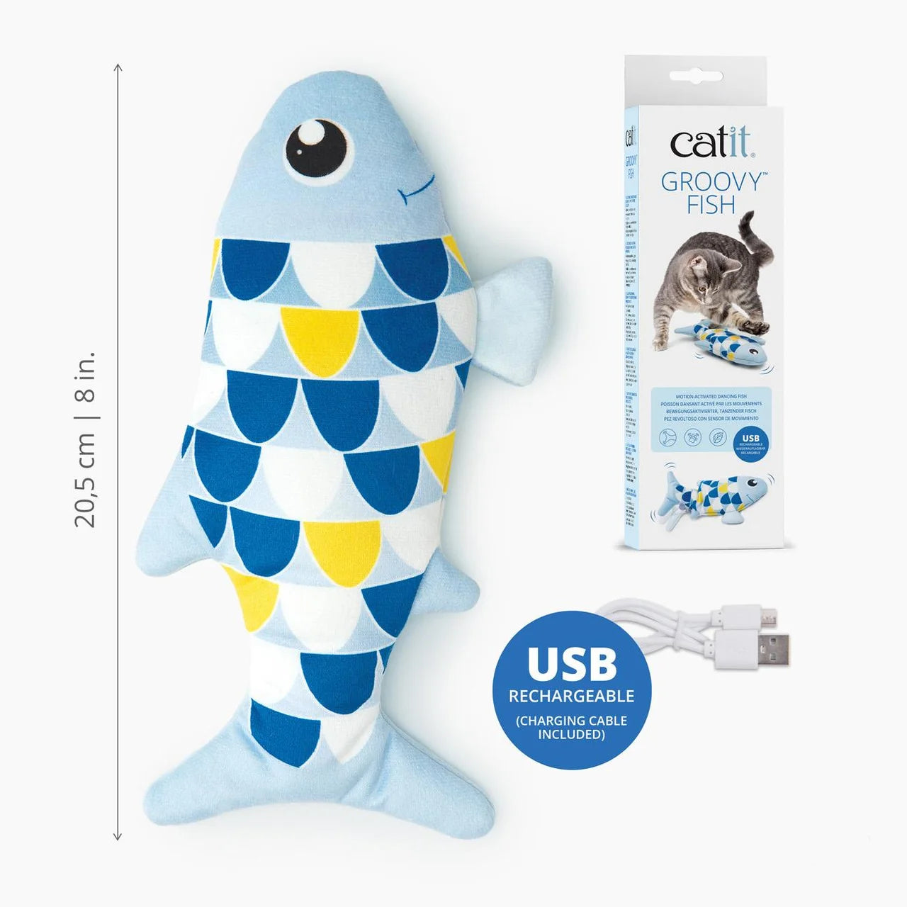 Catit Groovy Mini Fish Blue