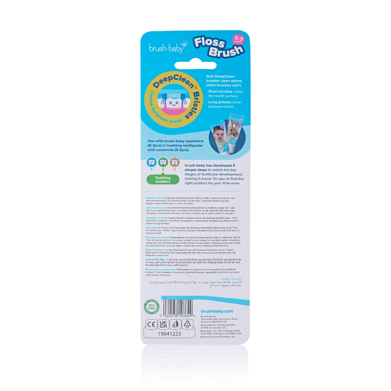 Brush-Baby Flossbrush 0-3 yrs Double 2 per pack