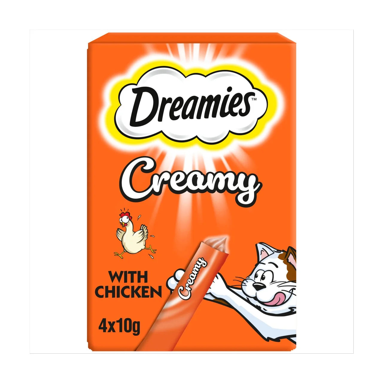 Dreamies Creamy Cat Treats With Chicken 4 x 10g