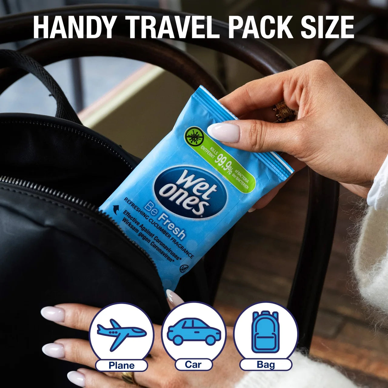 Wet Ones Be Fresh Biodegradable Antibacterial wipes