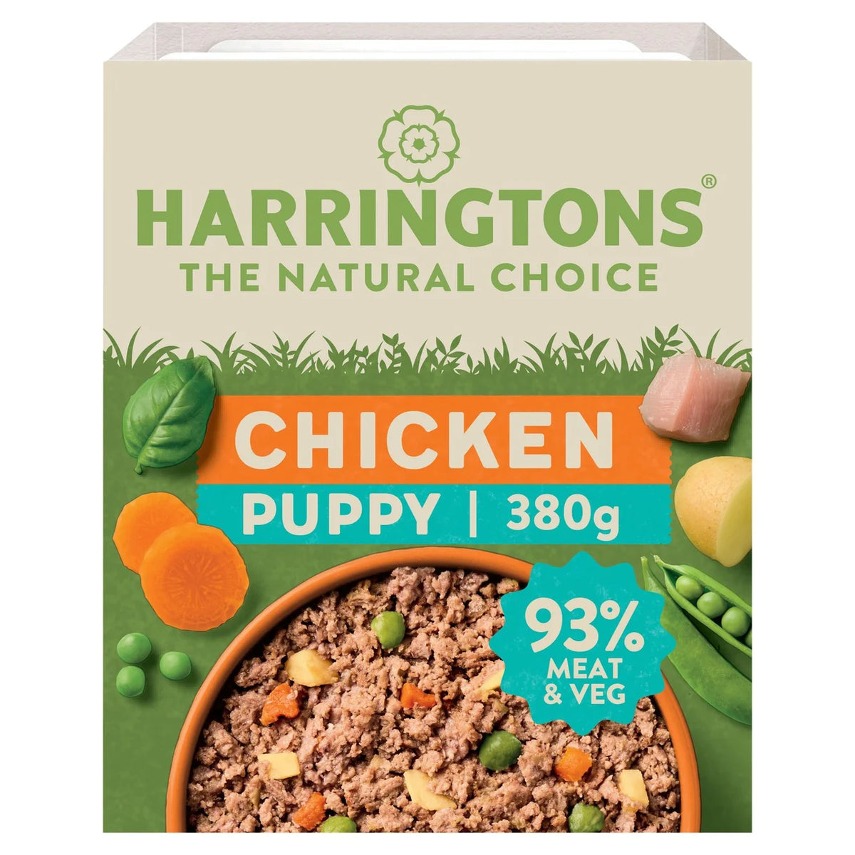 Harringtons Puppy Grain Free Wet Dog Food Tray, Chicken 380g