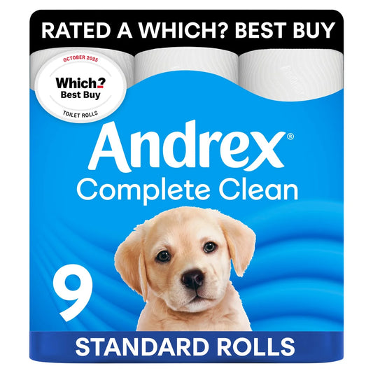 Andrex Complete Clean Toilet Roll 9 per pack