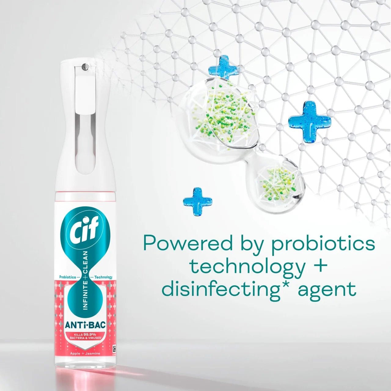 Cif Infinite Clean Anti-Bac All in One Cleaner Spray Apple & Jasmine 280ml