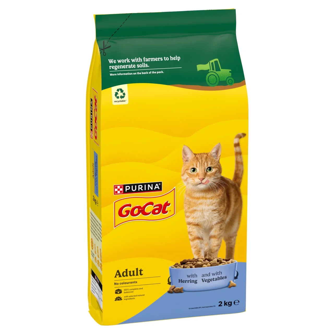 Go-Cat Herring with Vegetables Dry Cat Food 2kg