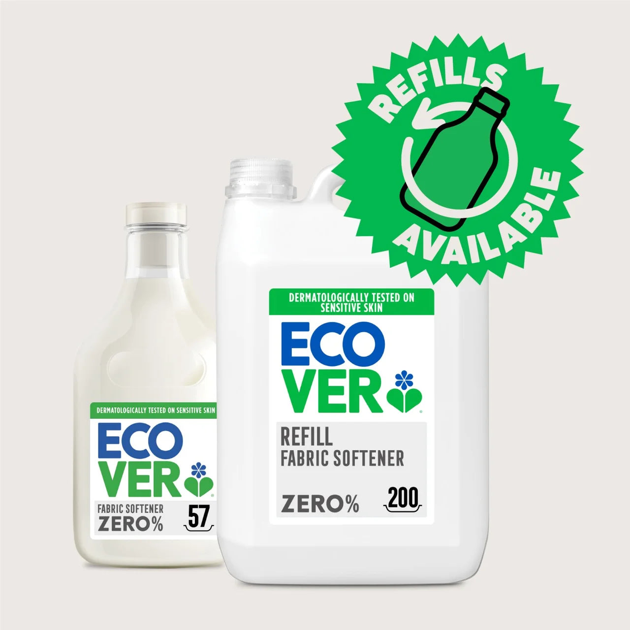 Ecover Concentrated Fabric Softener Zero Non Bio 57 Washes 1430ml