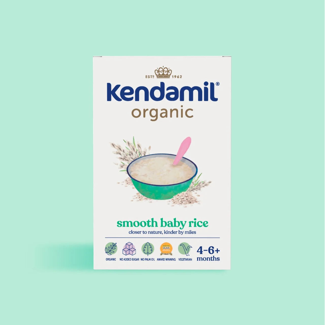 Kendamil Organic Smooth Baby Rice Baby Food 4+ Months 120g