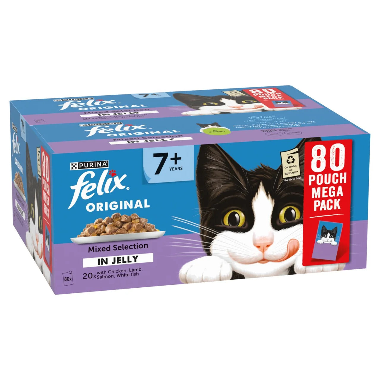 Felix Original Cat Food Senior Mixed Selection in Jelly Wet Cat Food 80 x 85g