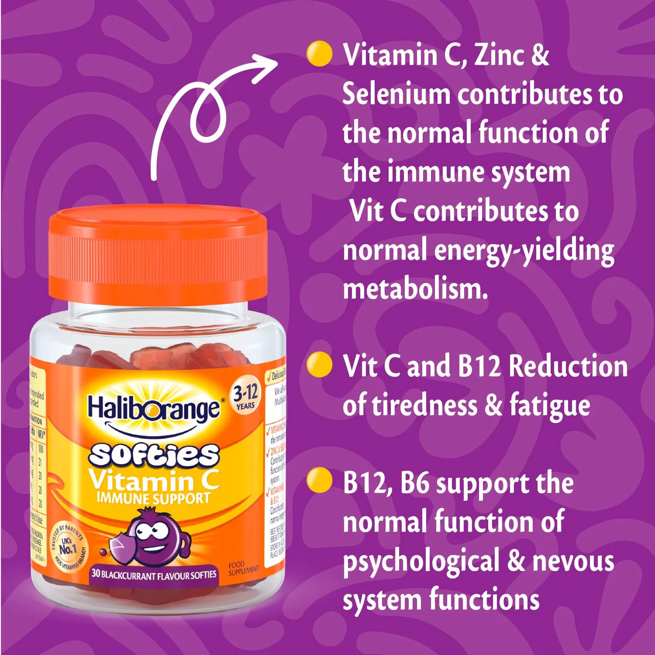 Haliborange Kid's Softies Vitamin C Gummies 3-12yrs 30 per pack