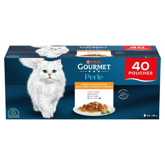 Gourmet Perle Chef's Collection in Gravy Wet Cat Food 40 x 85g